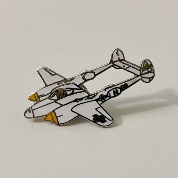 Vintage P-38 Fighter Aircraft Pin - Picture 2 of 9